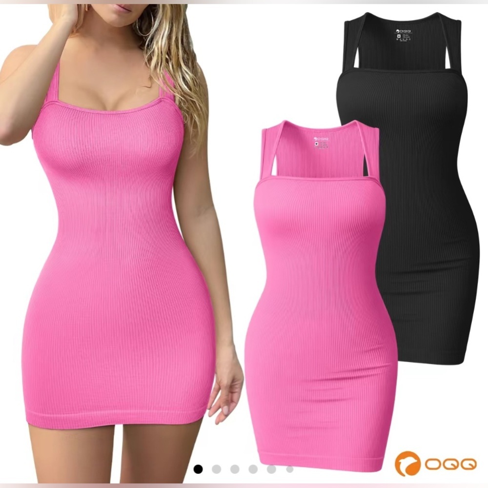OQQ compression dress Size M NEW! Pink available only!